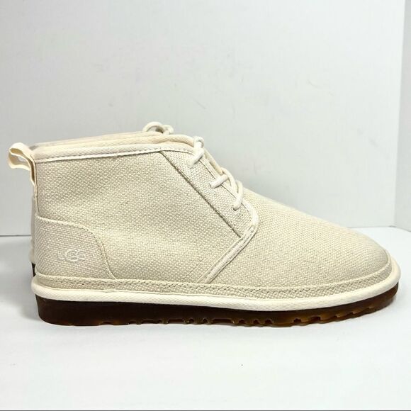 Mens UGG Neumel Natural Lace Up Hemp Canvas Chukka Boots in Natural 9 - Picture 5 of 10